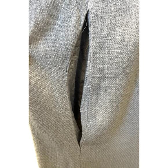 Umgee Dress Womens Large Blue Linen Chambray Off Shoulder Ruffled Side Pockets - Picture 9 of 9